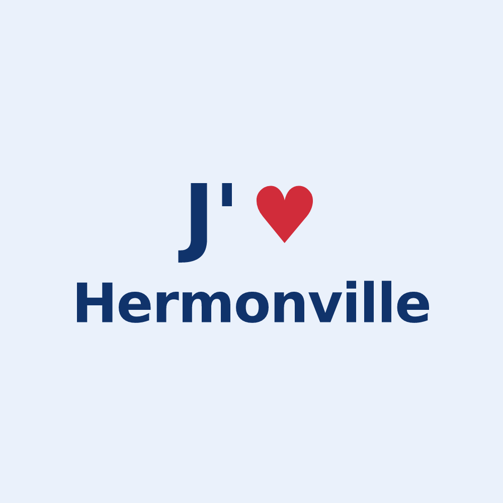 Sticker personnalisé Hermonville — design J'aime Hermonville