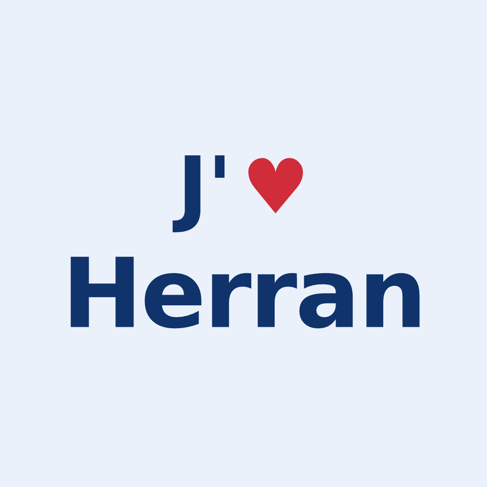 Sticker personnalisé Herran — design J'aime Herran