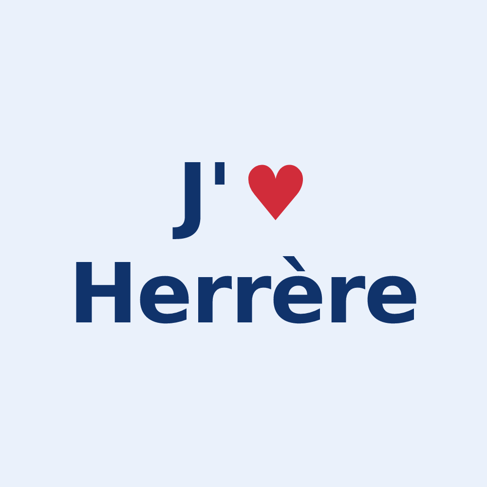 Sticker personnalisé Herrère — design J'aime Herrère
