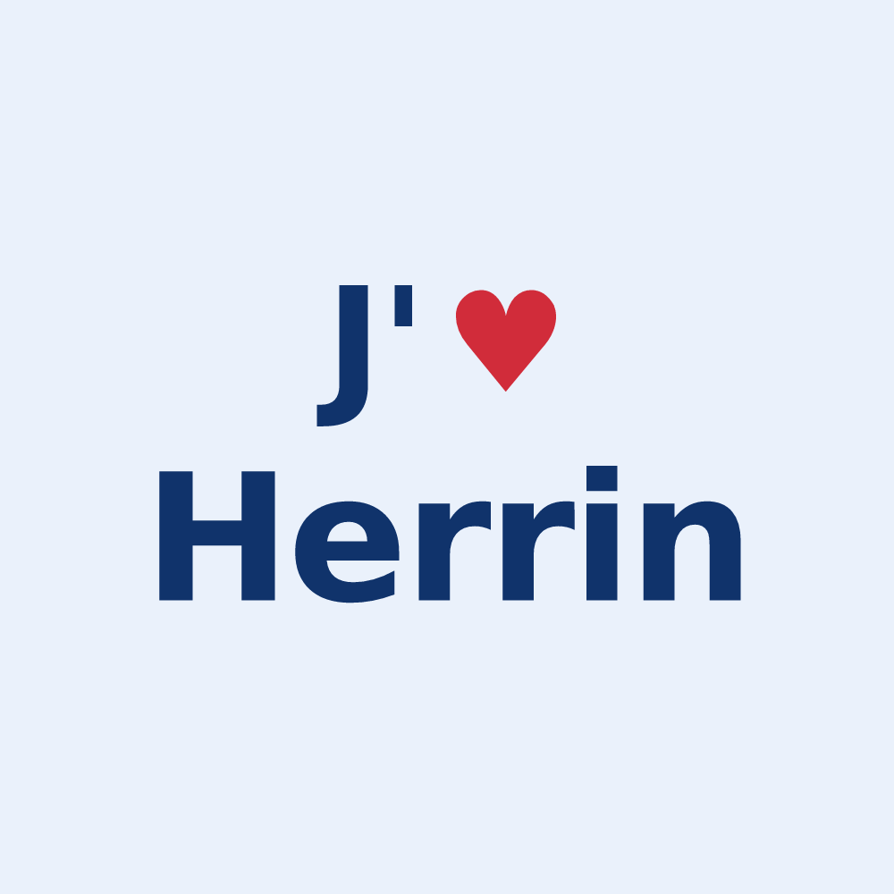 Sticker personnalisé Herrin — design J'aime Herrin