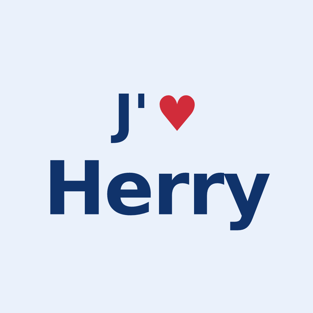 Sticker personnalisé Herry — design J'aime Herry