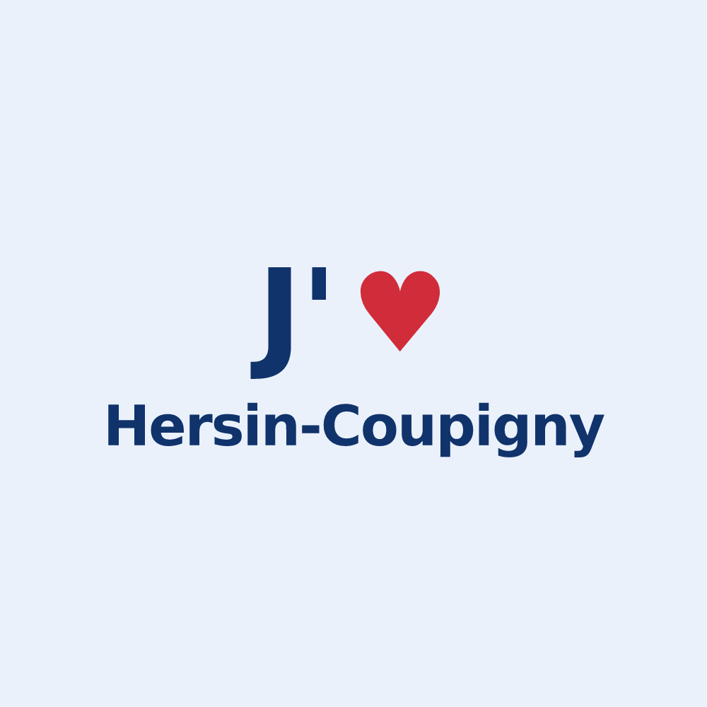Sticker personnalisé Hersin-Coupigny — design J'aime Hersin-Coupigny