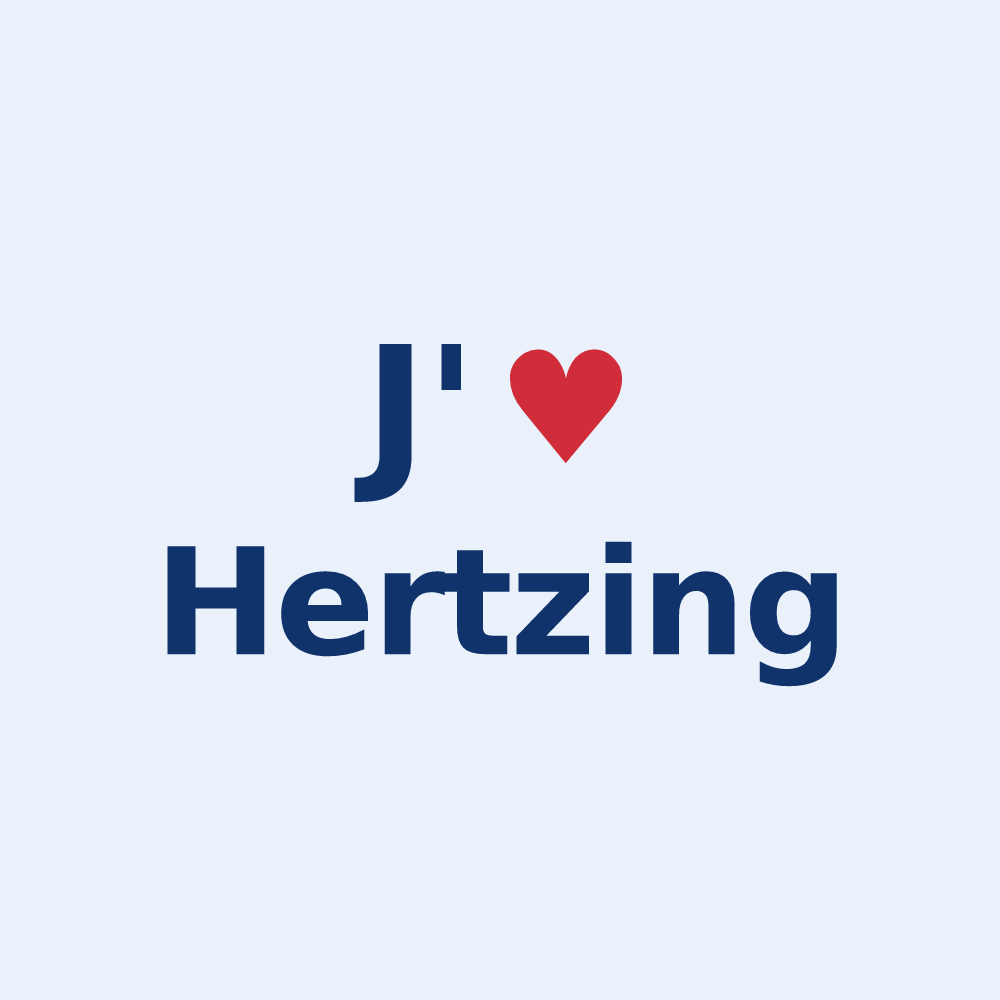 Sticker personnalisé Hertzing — design J'aime Hertzing