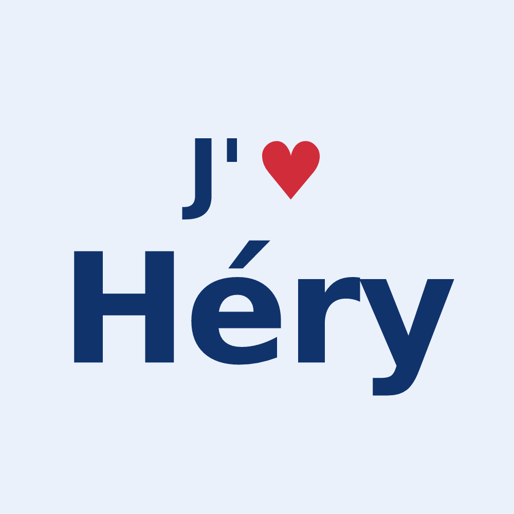 Sticker personnalisé Héry — design J'aime Héry