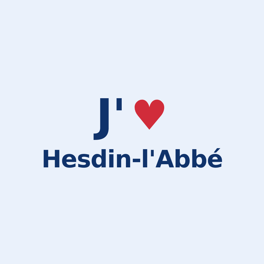 Sticker personnalisé Hesdin-l'Abbé — design J'aime Hesdin-l'Abbé