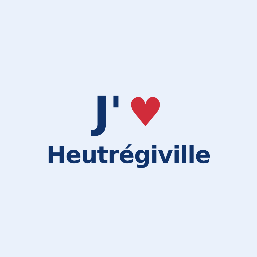 Sticker personnalisé Heutrégiville — design J'aime Heutrégiville