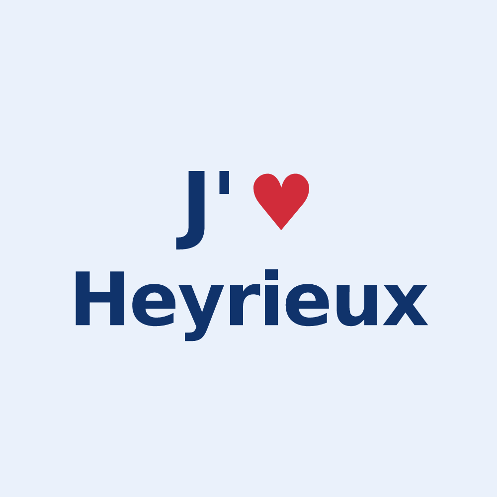 Sticker personnalisé Heyrieux — design J'aime Heyrieux