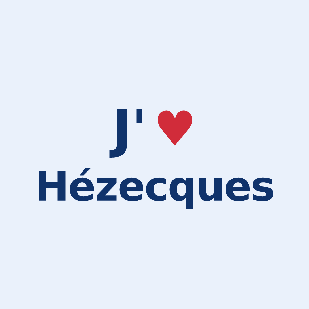 Sticker personnalisé Hézecques — design J'aime Hézecques