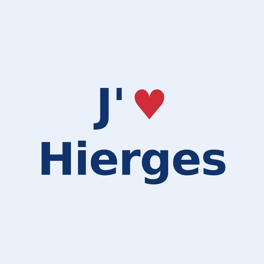 Sticker personnalisé Hierges — design J'aime Hierges