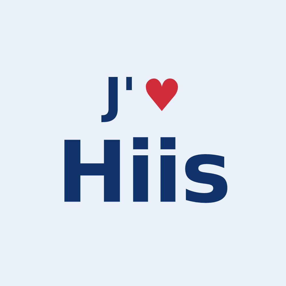 Sticker personnalisé Hiis — design J'aime Hiis