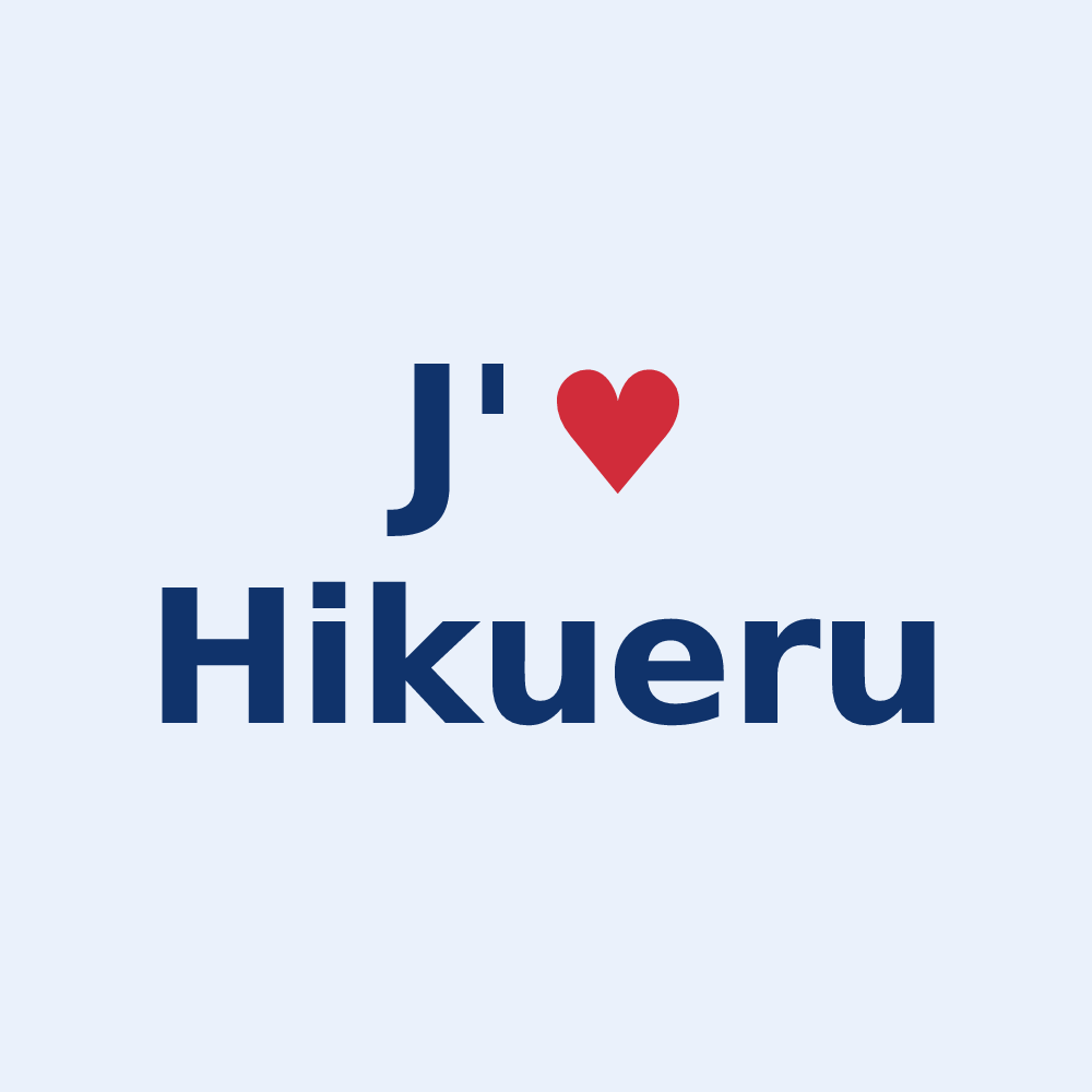 Sticker personnalisé Hikueru — design J'aime Hikueru
