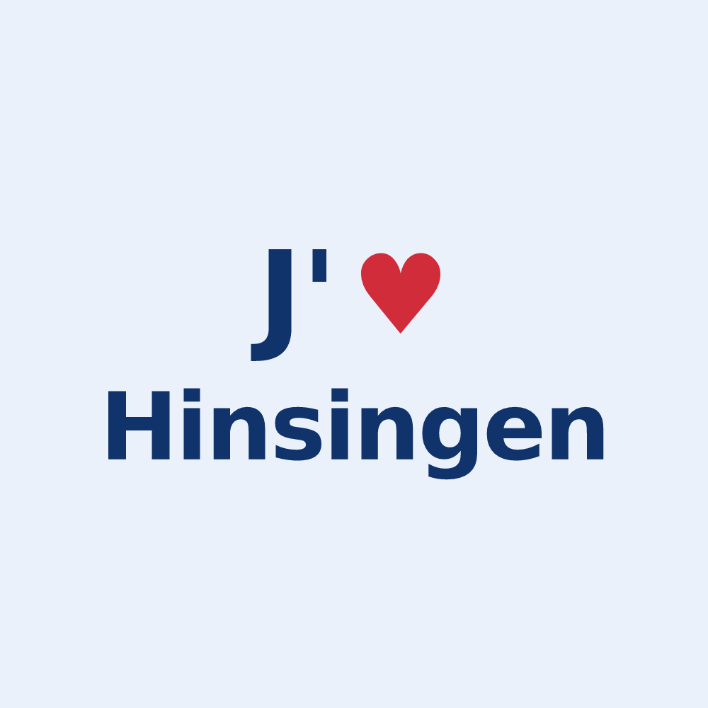 Sticker personnalisé Hinsingen — design J'aime Hinsingen