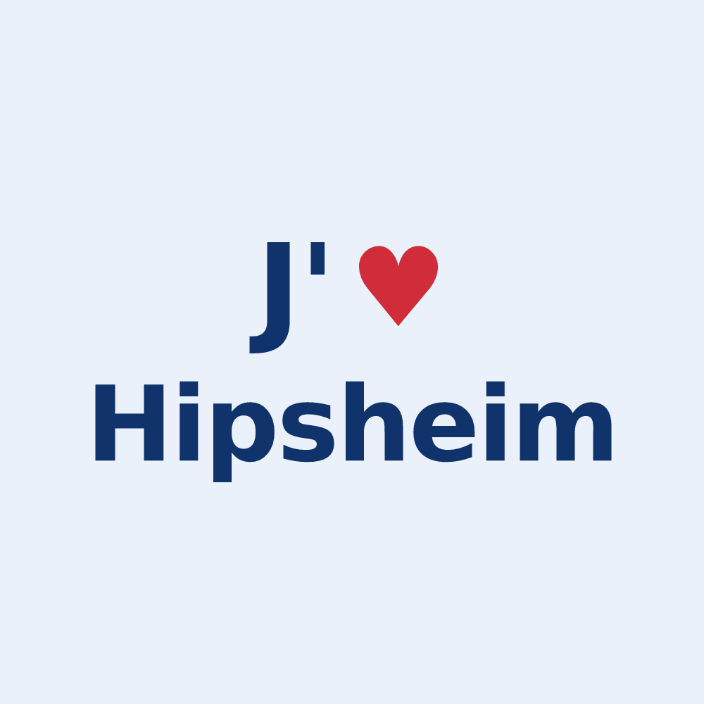 Sticker personnalisé Hipsheim — design J'aime Hipsheim
