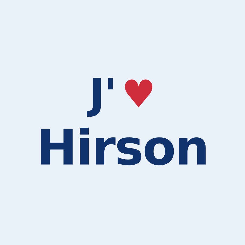 Sticker personnalisé Hirson — design J'aime Hirson