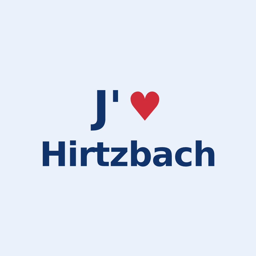 Sticker personnalisé Hirtzbach — design J'aime Hirtzbach