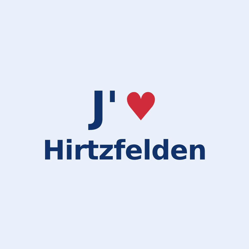 Sticker personnalisé Hirtzfelden — design J'aime Hirtzfelden