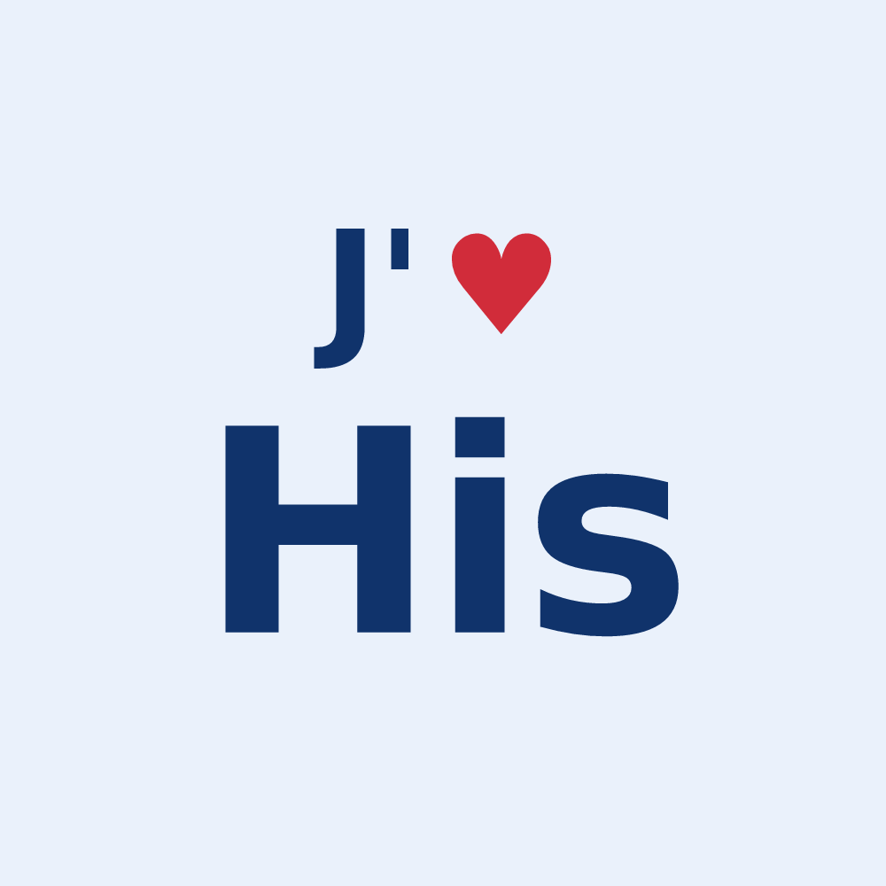Sticker personnalisé His — design « J'aime His » imprimé sur le sticker