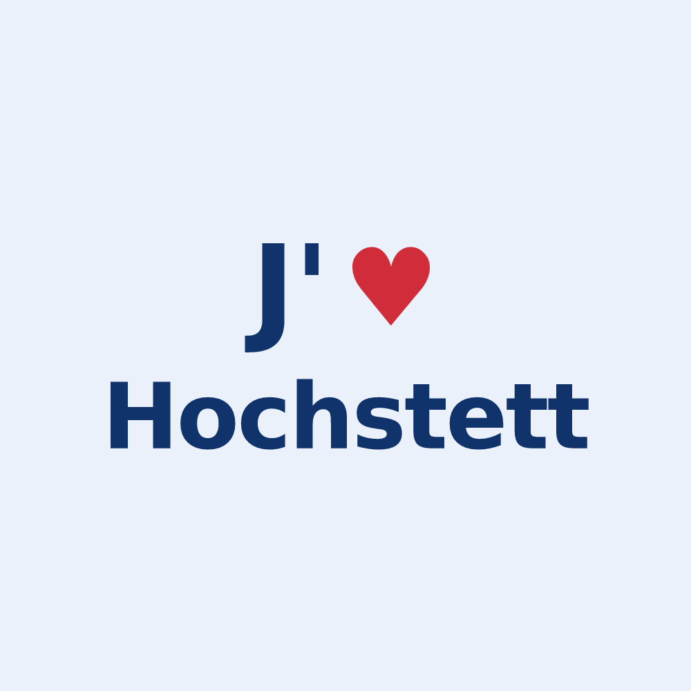 Sticker personnalisé Hochstett — design J'aime Hochstett