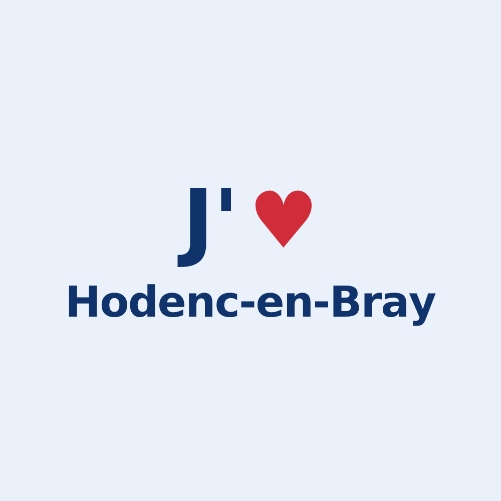 Sticker personnalisé Hodenc-en-Bray — design J'aime Hodenc-en-Bray
