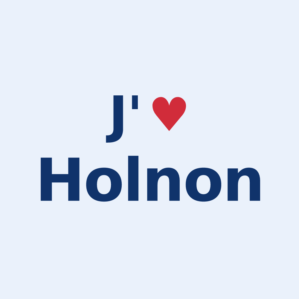 Sticker personnalisé Holnon — design J'aime Holnon