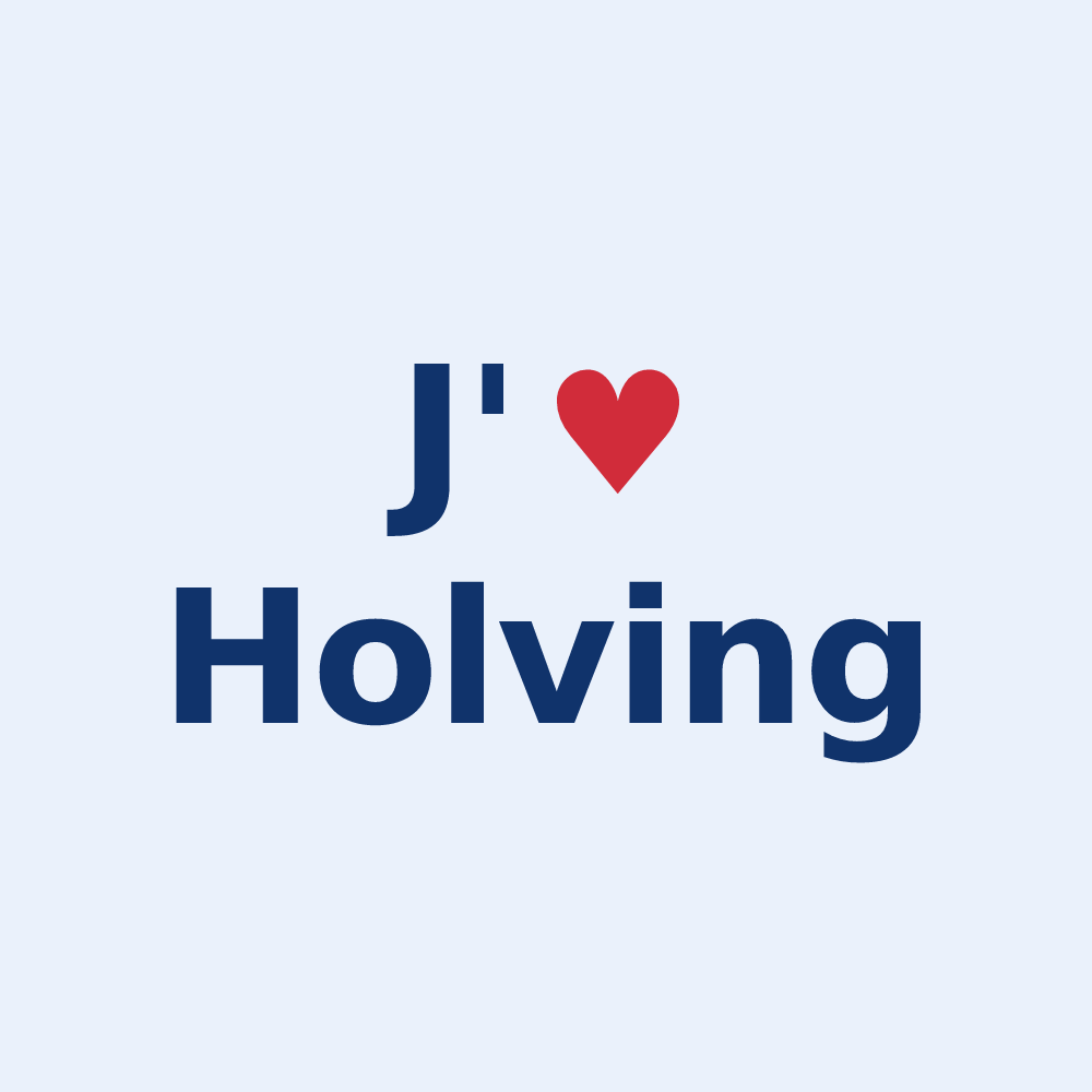 Sticker personnalisé Holving — design J'aime Holving
