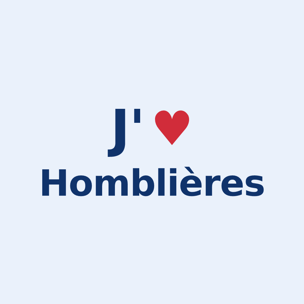 Sticker personnalisé Homblières — design J'aime Homblières