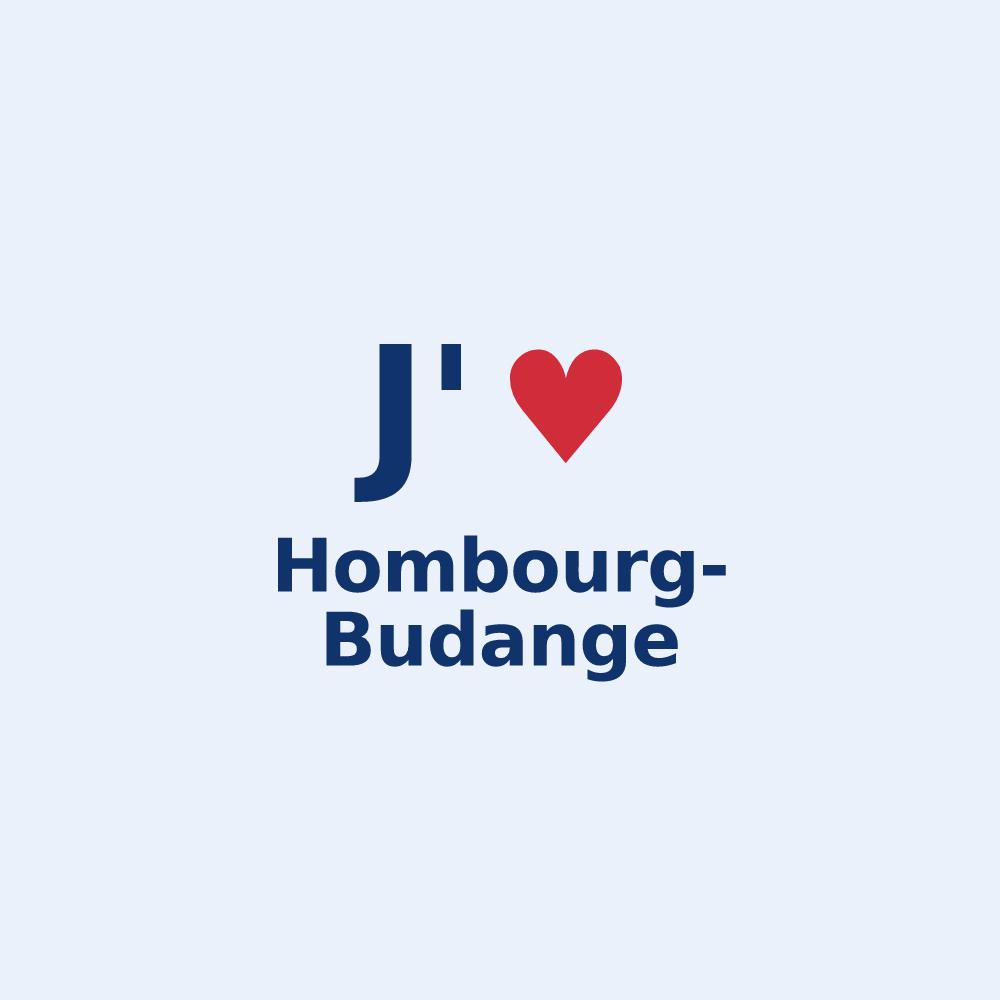 Sticker personnalisé Hombourg-Budange — design J'aime Hombourg-Budange