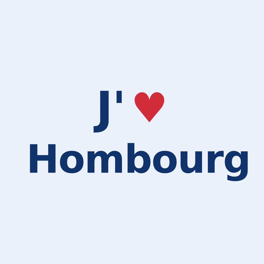 Sticker personnalisé Hombourg — design J'aime Hombourg