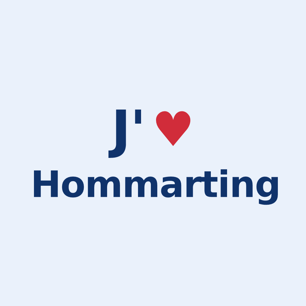 Sticker personnalisé Hommarting — design J'aime Hommarting