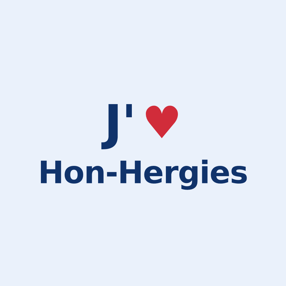 Sticker personnalisé Hon-Hergies — design J'aime Hon-Hergies