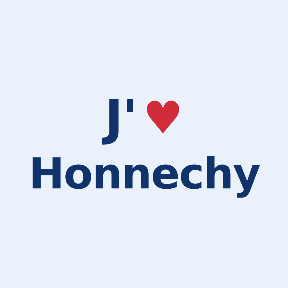 Sticker personnalisé Honnechy — design J'aime Honnechy