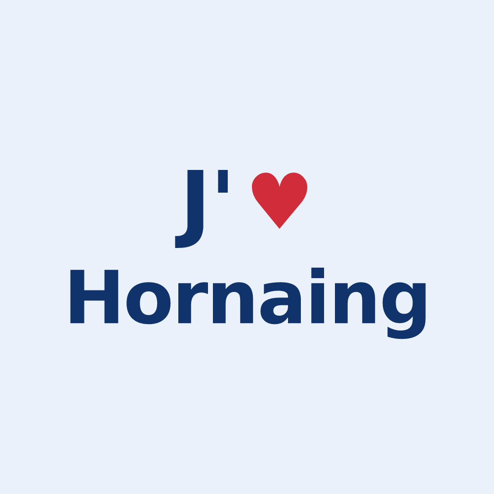 Sticker personnalisé Hornaing — design J'aime Hornaing