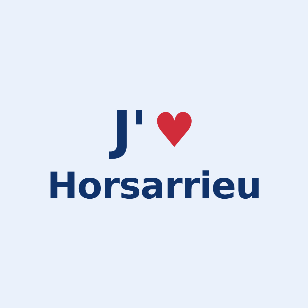 Sticker personnalisé Horsarrieu — design J'aime Horsarrieu