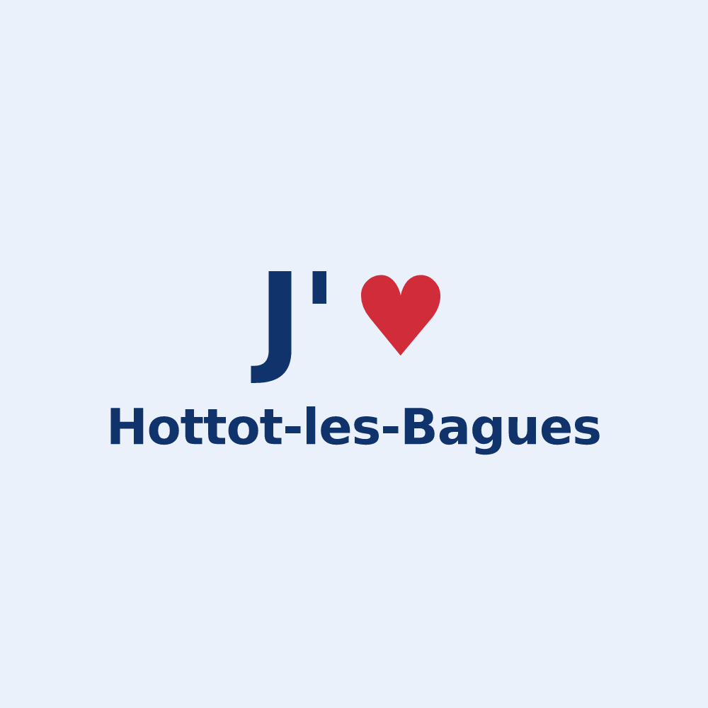 Sticker personnalisé Hottot-les-Bagues — design J'aime Hottot-les-Bagues
