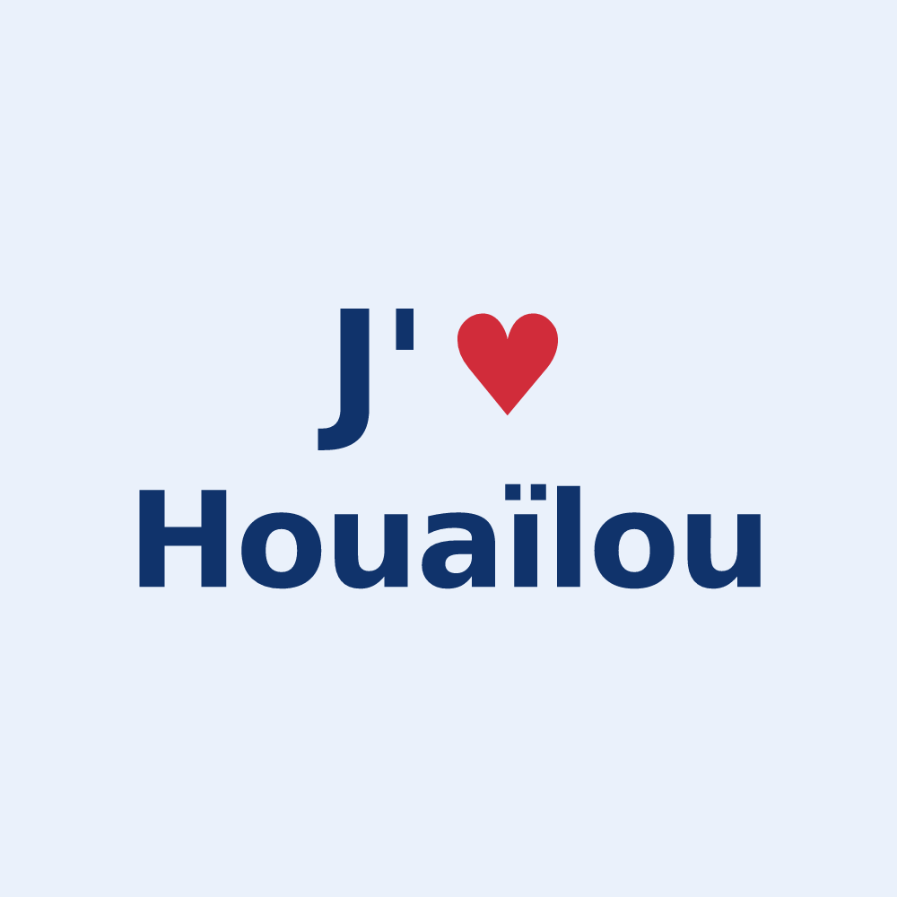 Sticker personnalisé Houaïlou — design J'aime Houaïlou