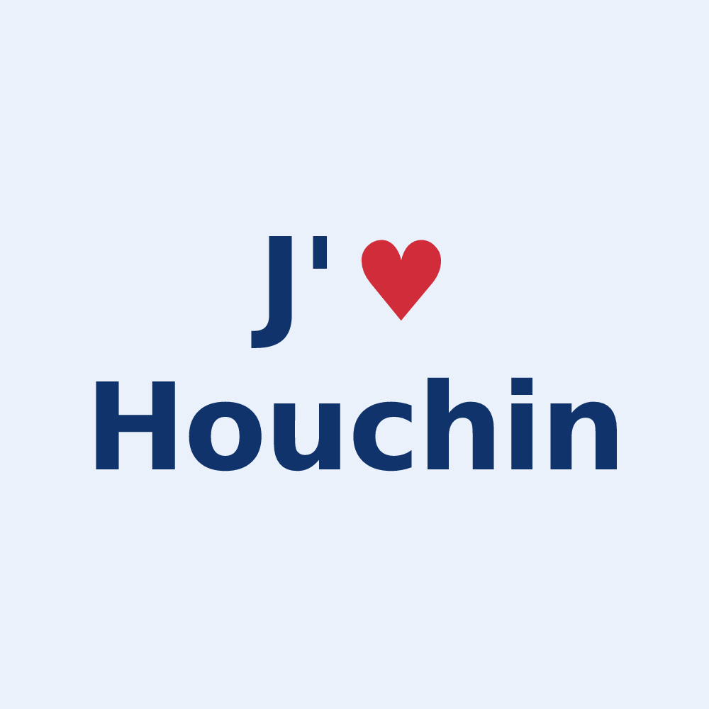 Sticker personnalisé Houchin — design J'aime Houchin