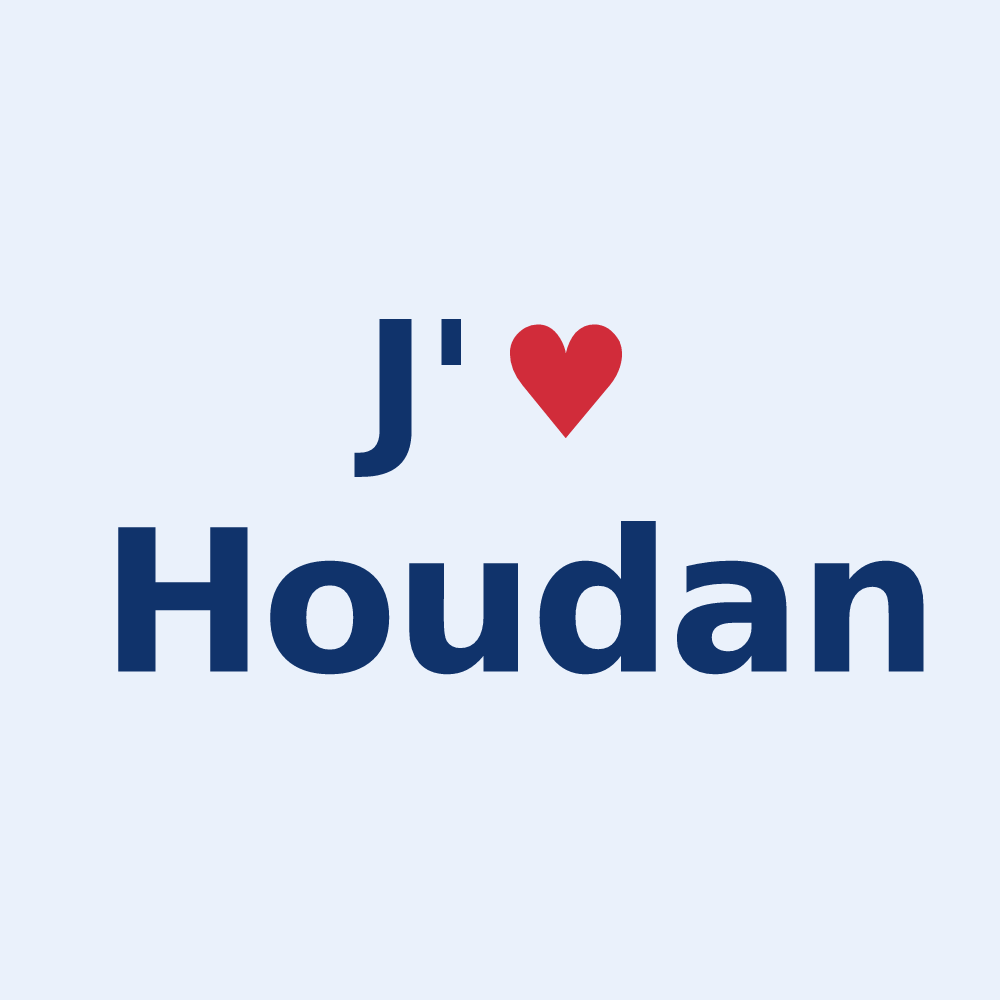 Sticker personnalisé Houdan — design J'aime Houdan