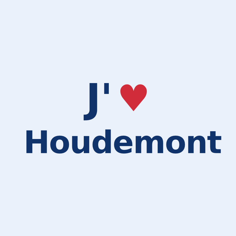 Sticker personnalisé Houdemont — design J'aime Houdemont