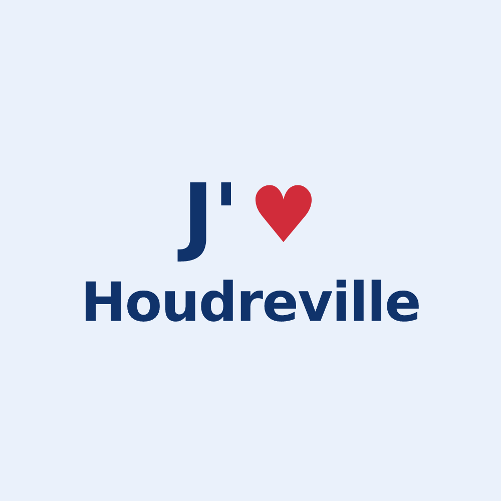 Sticker personnalisé Houdreville — design J'aime Houdreville
