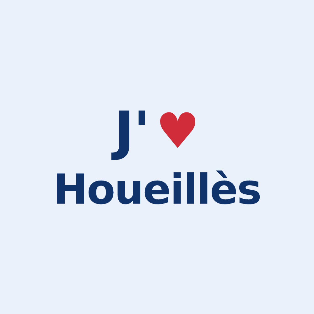 Sticker personnalisé Houeillès — design J'aime Houeillès