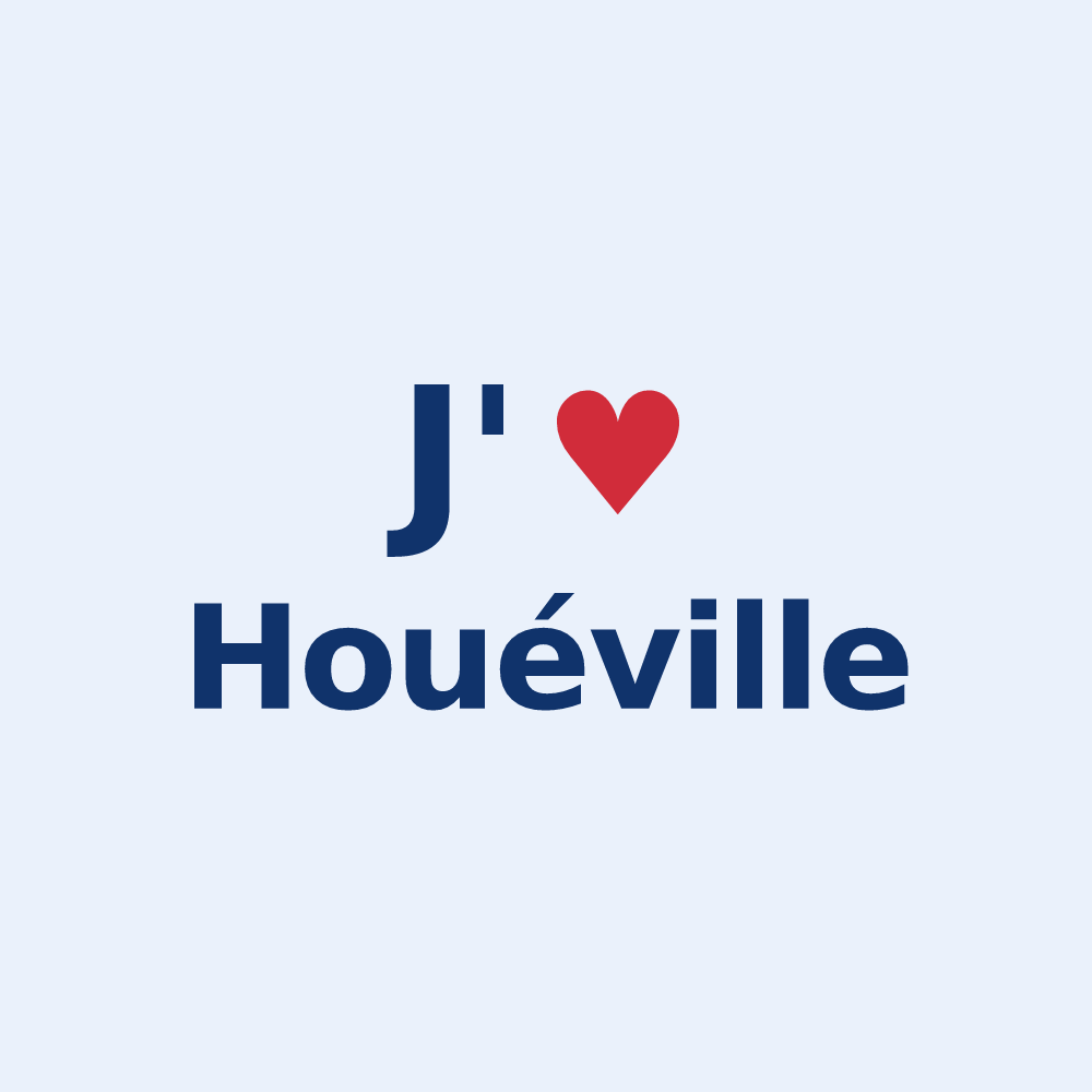 Sticker personnalisé Houéville — design J'aime Houéville