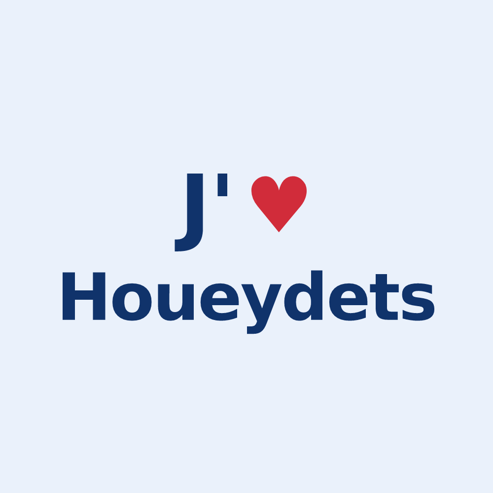 Sticker personnalisé Houeydets — design J'aime Houeydets