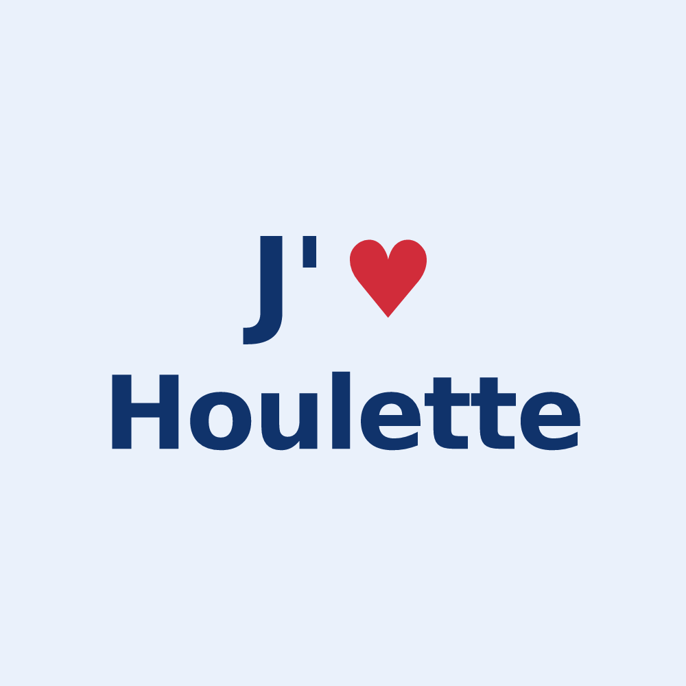 Sticker personnalisé Houlette — design J'aime Houlette