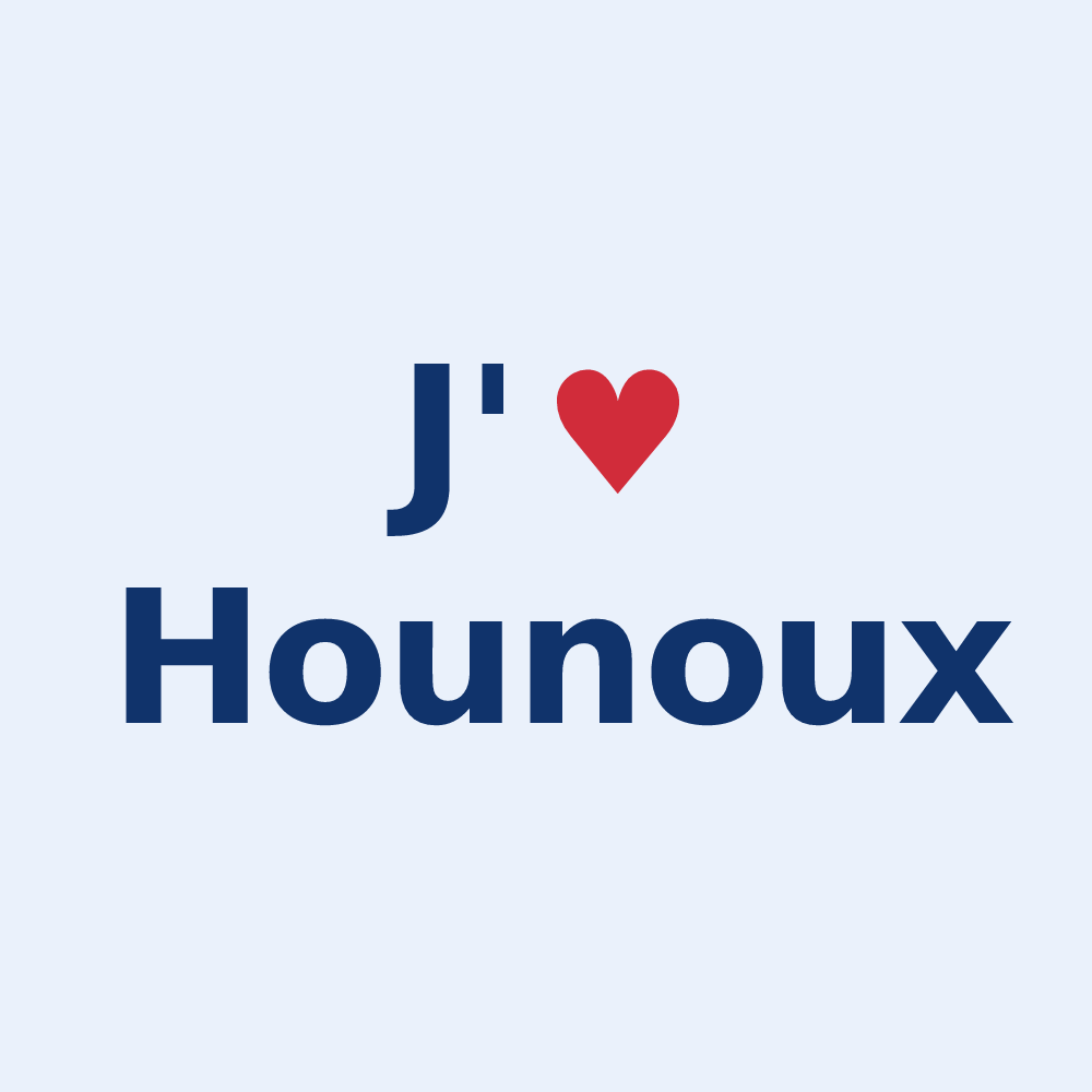 Sticker personnalisé Hounoux — design J'aime Hounoux
