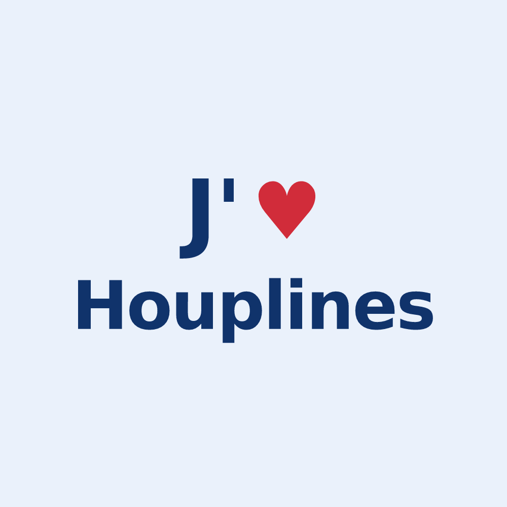 Sticker personnalisé Houplines — design J'aime Houplines