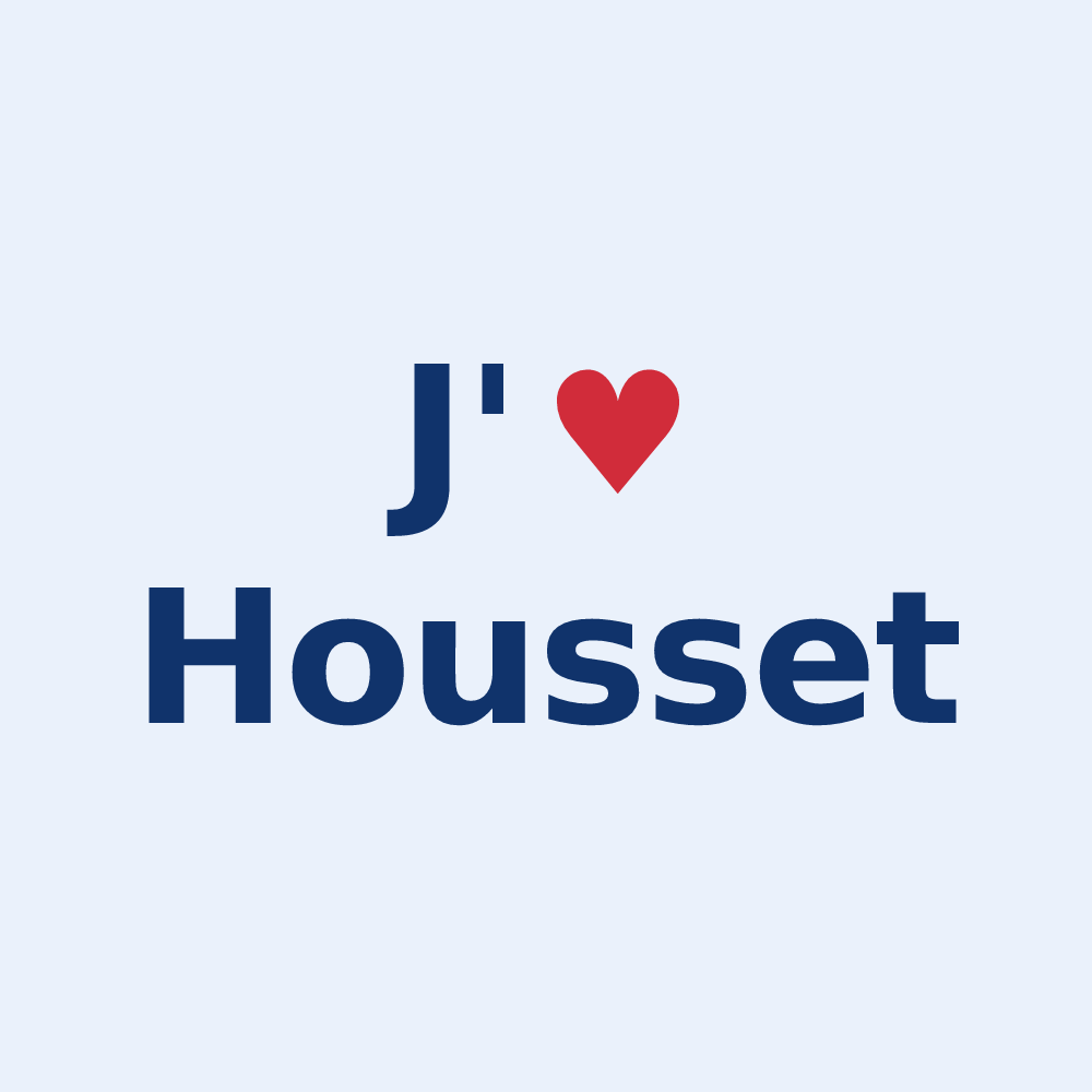 Sticker personnalisé Housset — design J'aime Housset