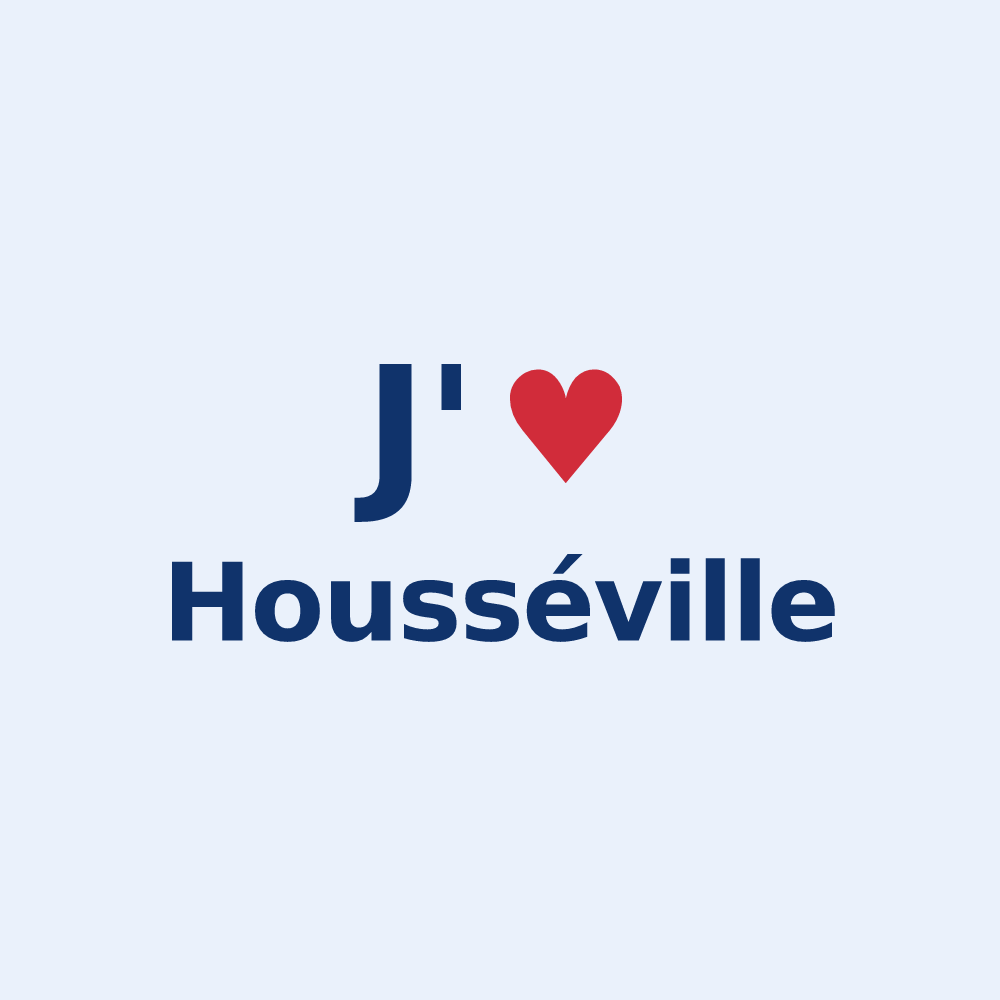 Sticker personnalisé Housséville — design J'aime Housséville