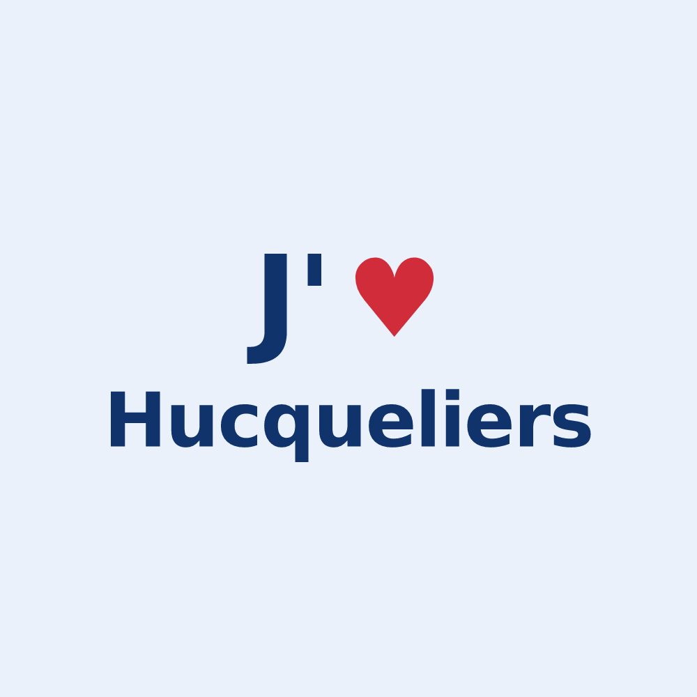Sticker personnalisé Hucqueliers — design J'aime Hucqueliers