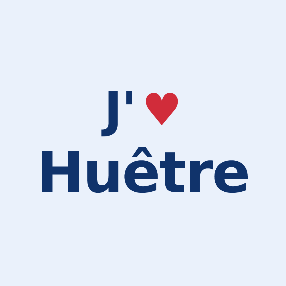 Sticker personnalisé Huêtre — design J'aime Huêtre