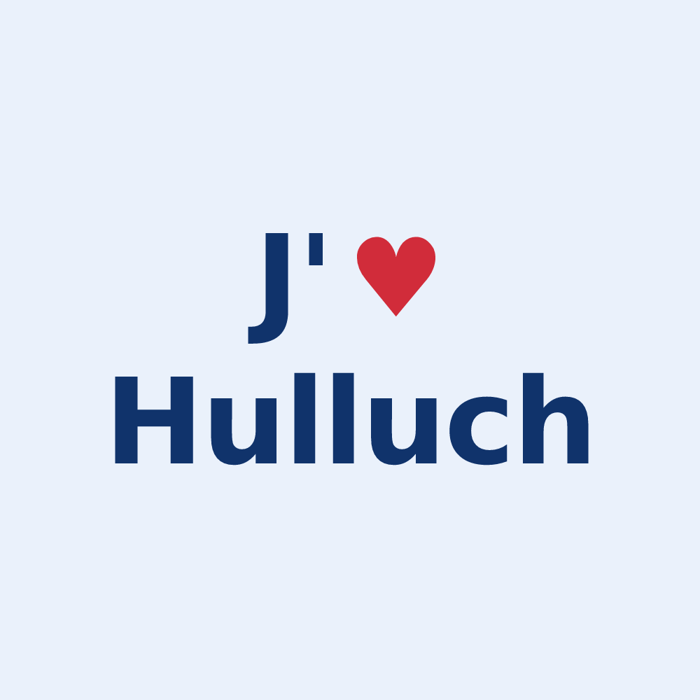 Sticker personnalisé Hulluch — design J'aime Hulluch